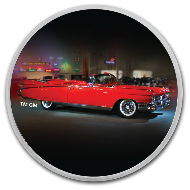 Cadillac Biarritz (1959) Colorized 1 oz Silver Slab