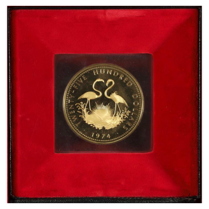 Bahamas $2500 Gold 1974 Proof