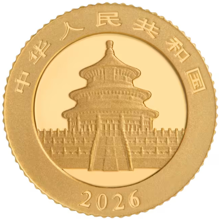 Chińska Panda 1 gram Złota 2026