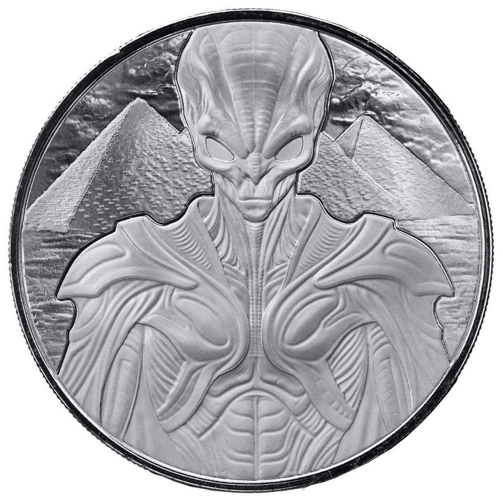 Pièce en argent Scottsdale Mint : Alien 1 once d'argent 2025