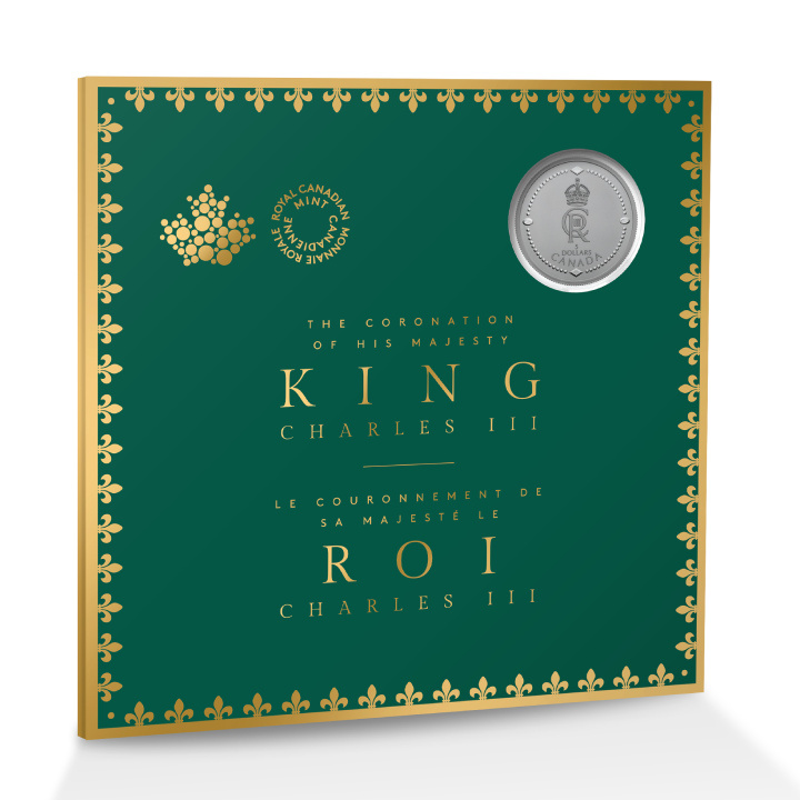 Canada: Su Majestad el Rey Carlos III's Royal Cypher $5 Srebro 2023 Matte Proof