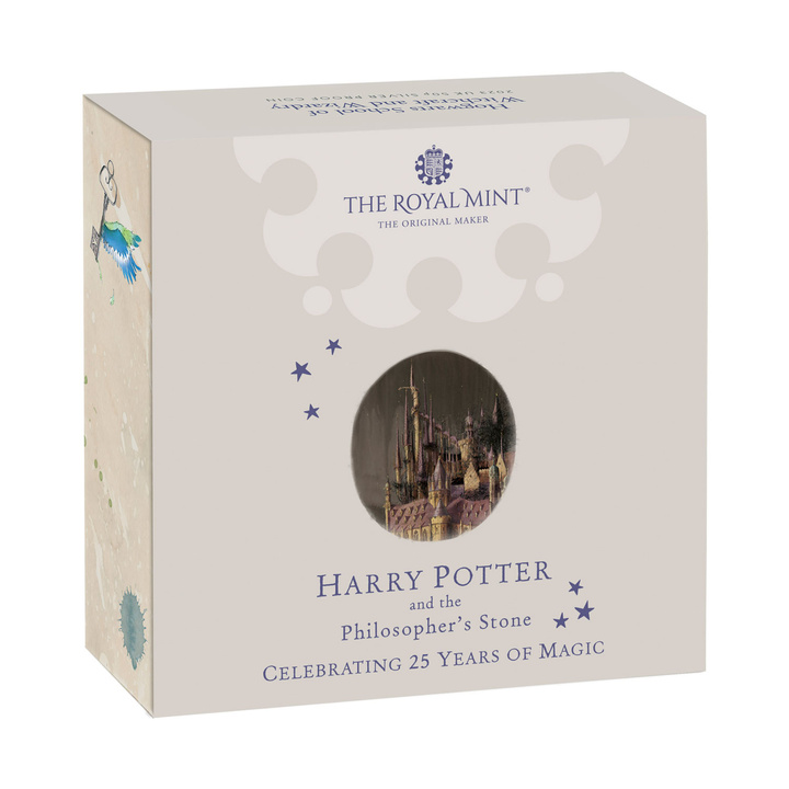 Harry Potter: Roxfort Boszorkány- és Varázslóképző Szakiskola színes 50 penny ezüst 2023 Proof