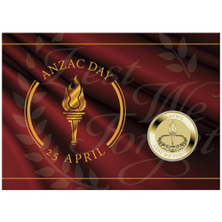 Anzac Day 1 dolar aluminiu-bronz 2023 în card