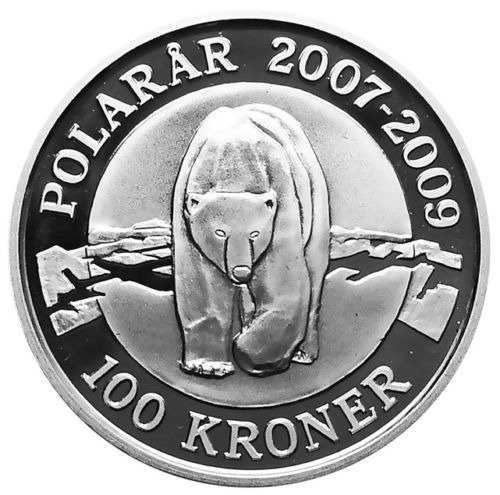 Ours polaire 1 once d'argent 2007
