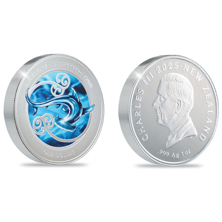 New Zealand: Mangōpare coloured 1 oz Silver 2025 Proof Coin