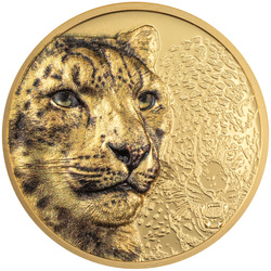 Mongolie : Léopard des neiges 1 once d'or 2024 Proof Ultra High Relief