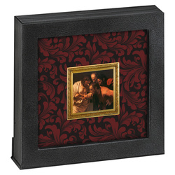 Niue: Caravaggio - The Incredulity of Saint Thomas coloured 1 oz Silver 2022 Gilded Proof Coin