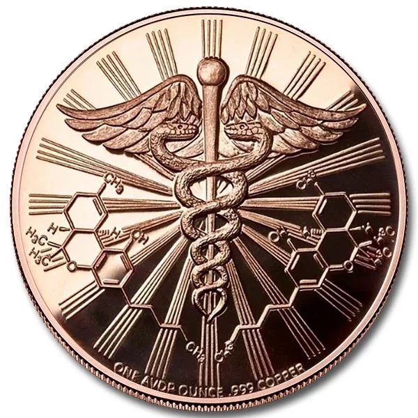 Cannabis Hidden Leaf 1 ounce of copper