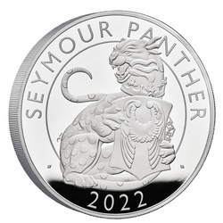 The Royal Tudor Beasts: Seymour Panther 1000 grammi d'argento 2022 Proof