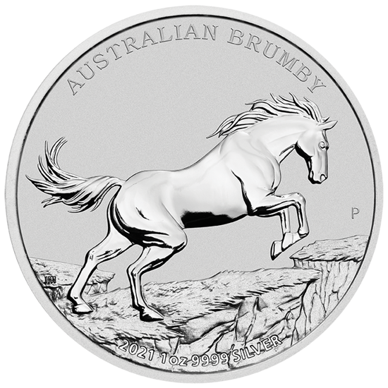 Wildpferde Australiens - Brumby 1 oz Silber 2021 