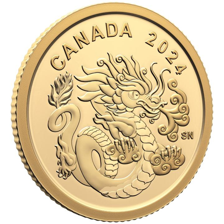 Canadá: Spirit Dragon $8 Oro 2024 Proof