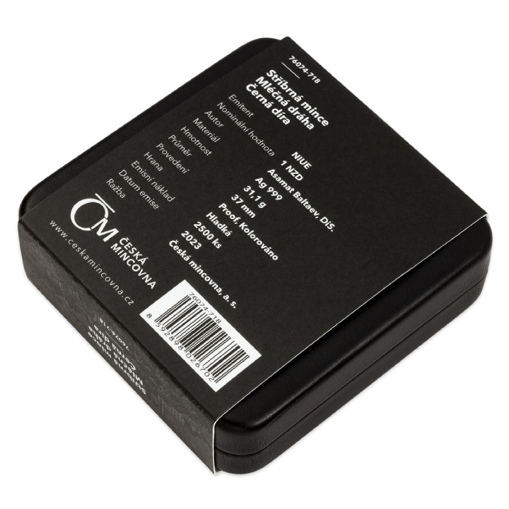 Niue: La Via Lattea - Buco nero colorato $1 Argento 2023 Proof