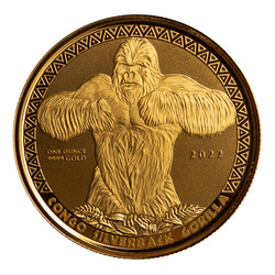 Congo: Silverback Gorilla 1 oz Gold 2022 Proof