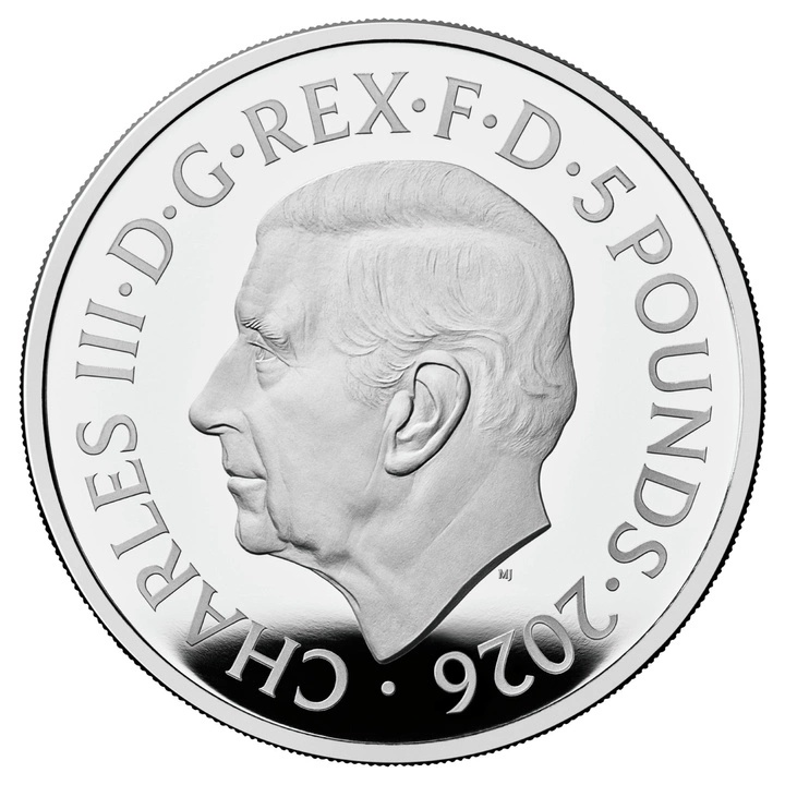 Ritratti della Regina Elisabetta II - Effigie Arnold Machin £5 Argento 2026 Proof Piedfort