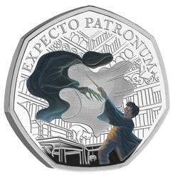 Harry Potter: The Patronus kolorierte 50p Silbermünze 2025 Proof