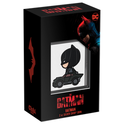 Niue: The Batman – Batman Day Chibi Coin, kolorovaná, 2 unce stříbra, 2022, Proof