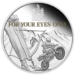 Tuvalu: For Your Eyes Only coloured 40th Anniversary 1 oz Silber 2021 Proof 