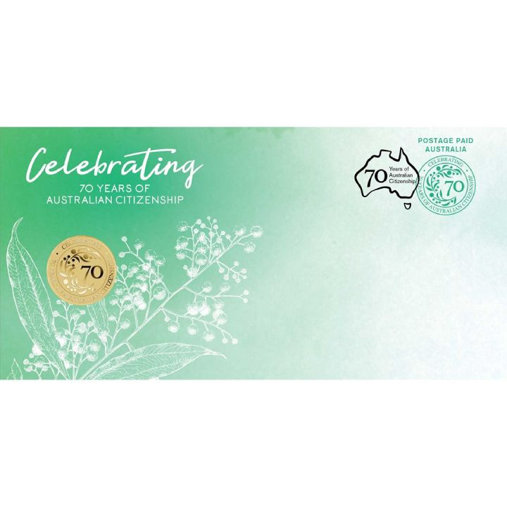 A 70-a aniversare a cetățeniei australiene Bronz Aluminiu 2019 în card