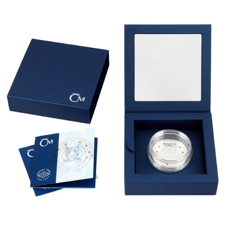 Samoa: Crystal Coin - The Year of Tiger $2 Srebro 2022 Proof