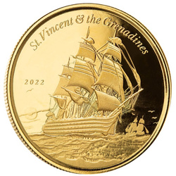 St. Vincent & The Grenadines: War Ship 1 uncja Złota 2022