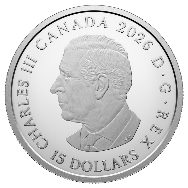 Srebrna Moneta Canada: Clan Animals - Sandhill Crane kolorowany $15 Srebro 2026 Proof