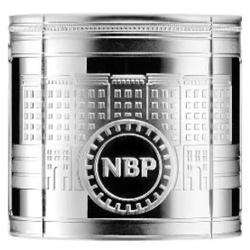 Srebrna Moneta Niezależny Bank Centralny - Rezerwy Złota NBP 100 zł Srebro 2026 Proof Etui/Folder (moneta w kształcie cylindrycznym)