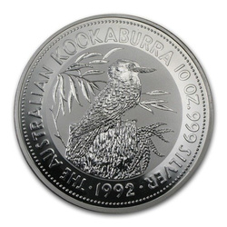 Kookaburra 10 uncji Srebra 1992