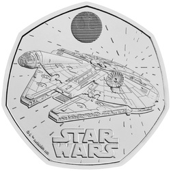 Star Wars: Millennium Falcon 50p Miedzionikiel 2024