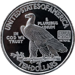 Classic Design : Indian Head Design 1 once d'argent Round