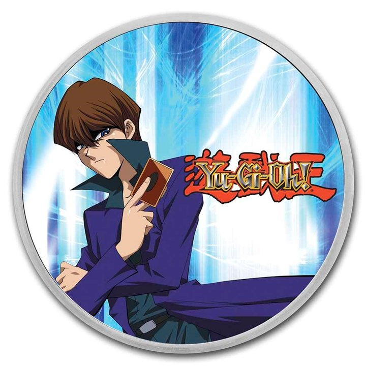 Zestaw 2 monet Niue: Yu-Gi-Oh! Seto, Blue-Eyes Dragon kolorowany - 25. rocznica 2 x 1 uncja Srebra 2022