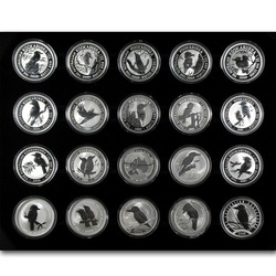 2009 Australia 20-Münze 1 oz Silber Kookaburra Set BU 