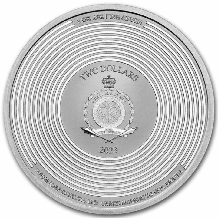 Niue: KISS 50th Anniversary 1 oz Plata 2023 Losa