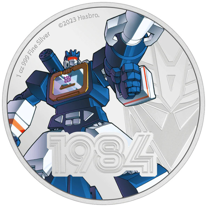 Niue: Transformers - Soundwave kolorowany 1 uncja Srebra 2023 Proof