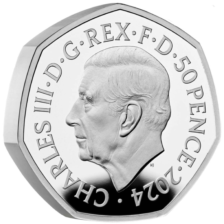 200 de ani de RNLI 50p colorată Argint 2024 Proof Piedfort