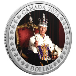 Canada: Anniversary of His Majesty King Charles III's Coronation Dollar Silver 2024 Proof Coin 