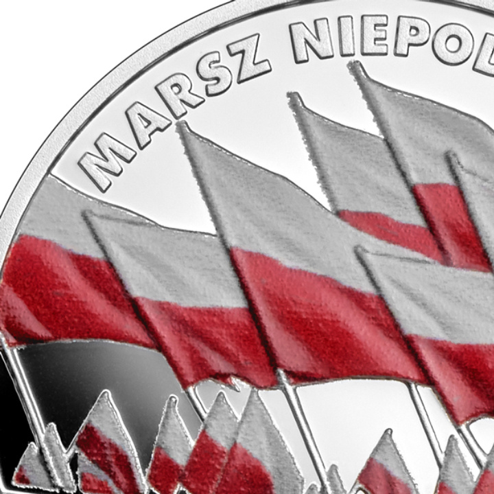 Marche de l'indépendance coloré 10 zł Argent 2023 Proof