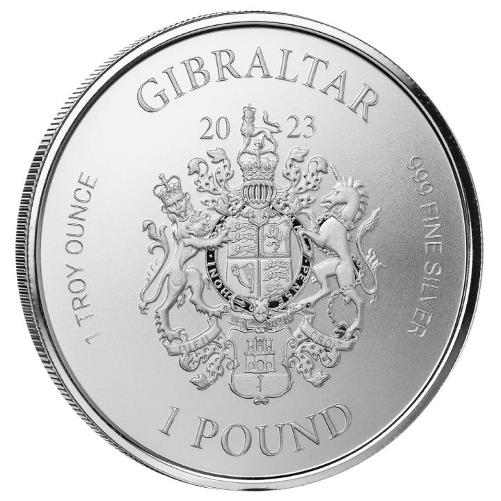 Gibraltar: Lady Justice 1 uncja Srebra 2023 Prooflike