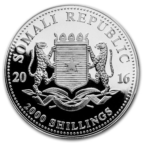 Somalia Elephant 1000 gram Silber 2016