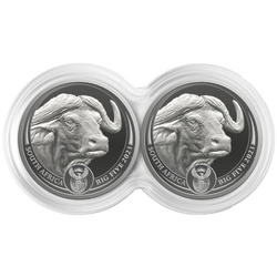 Big Five II: Búfalo 2 x 1 oz Plata 2023 Proof set
