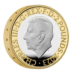 The Centenary of the Flying Scotsman £2 pozłacany, kolorowany Srebro 2023 Proof Piedfort