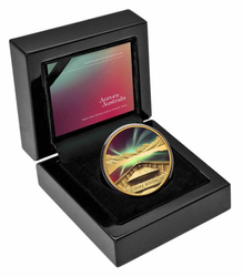 Niue: Aurora Australis coloreada 1 oz Oro 2022 Proof