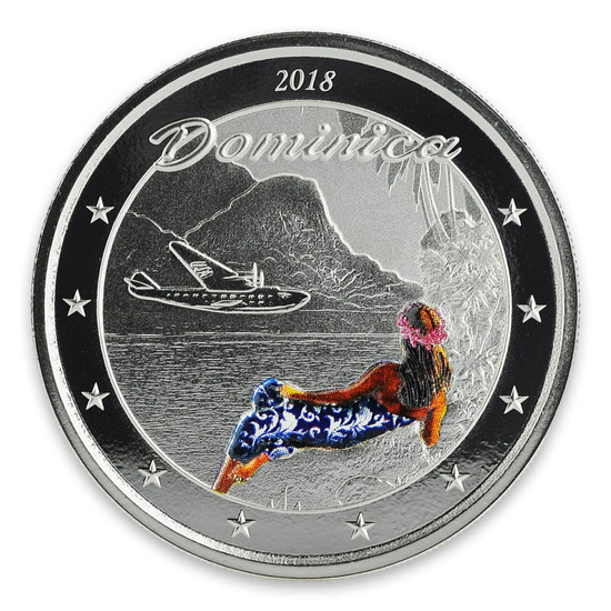 Dominica: The Nature Isle colored 1 oz Silver 2018 Proof