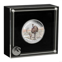 Australian Emu coloured 1 oz Silver 2021
