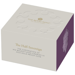 Great Britain: The Coronation of His Majesty King Charles III Half-Sovereign 2023 Gold Proof Coin