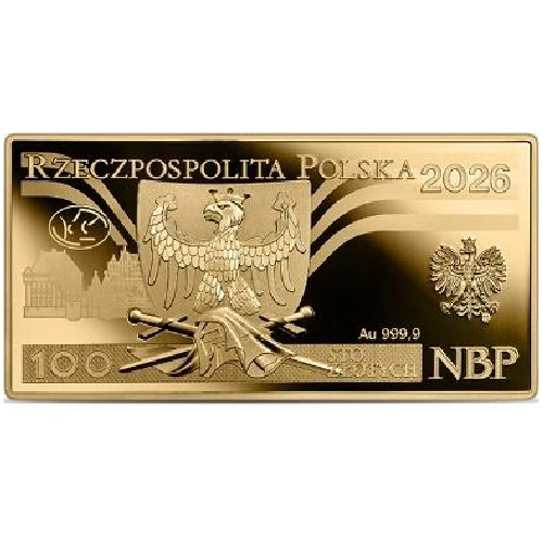Polish Circulation Banknotes – 100 zł Banknote 1 oz Gold 2026 Proof Case/Folder