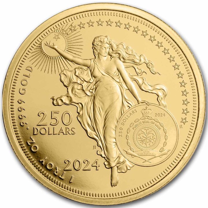 Niue: Icons of Inspiration - Johannes Gutenberg 1 oz Gold 2024 Coin