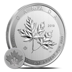 Feuille d'érable canadienne 10 onces d'argent 2019