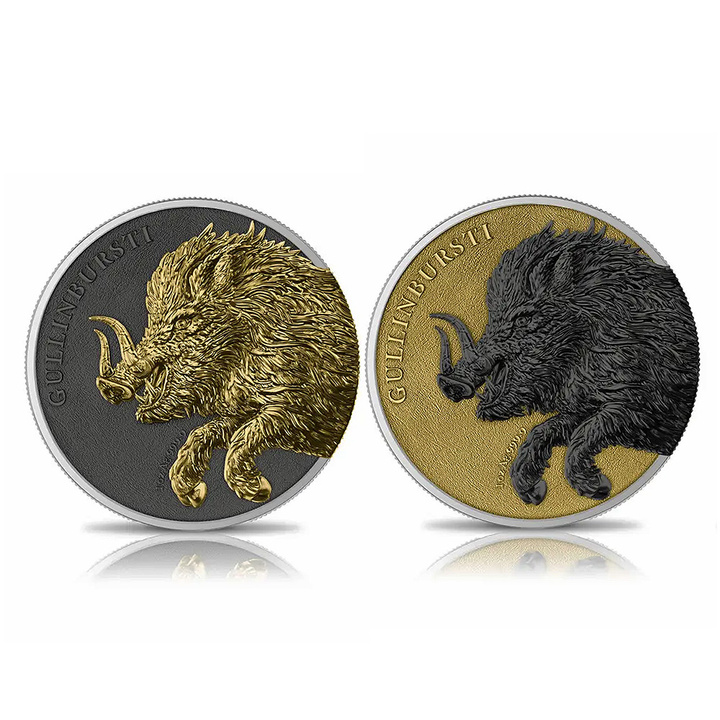 Germania Beasts - Gullinbursti Geminus 2 x 1 oz Argint aurit 2025