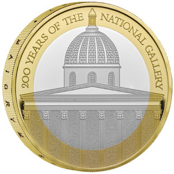 Célébration des 200 ans de la National Gallery 2 £ en argent plaqué or 2024 Proof