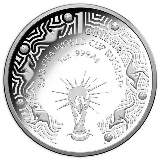 Australia 1 uncja Srebra 2018 FIFA World Cup 2018 Proof